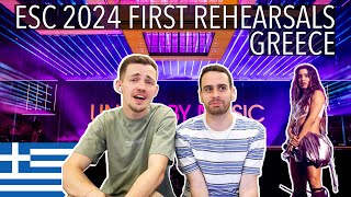 🇬🇷 GREECE EUROVISION 2024  1ST REHEARSAL  MARINA SATTI  ZARI  REACTION [upl. by Marigolde]