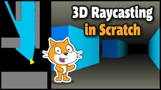 Crazy Simple Raycasting E1  🎮 How to make awesome 3d games in Scratch [upl. by Eustashe13]