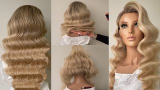 All secrets of Hollywood waves Perfect hairstyle tutorial [upl. by Llednek]