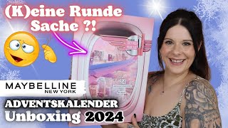 Keine Runde Sache 🤔 Maybelline 24 Tage ADVENTSKALENDER 2024 UNBOXING [upl. by Orelia]