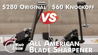 All American Blade Sharpener VS Knockoff Lawn Mower Blade Sharpener Review [upl. by Kcirred]