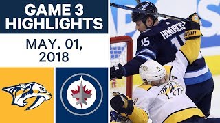 NHL Highlights  Predators vs Jets Game 3  May 01 2018 [upl. by Hseyaj]