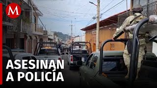 Grupo armado balea a policías de Tingambato Michoacán reportan una policía sin vida [upl. by Craig758]