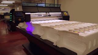 Polystyrene printing with UV Led technology  Eagle UV XL 130 [upl. by Nahtanhoj321]