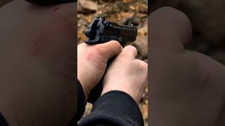 m9 beretta handgun up close in action gun [upl. by Holihs]