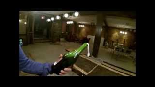 Sabering Champagne  Sabrer le champagne  Slow motion [upl. by Oirasan]