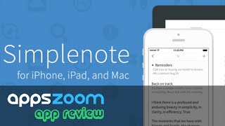 SIMPLENOTE for iOS App Review [upl. by Ardnosak]