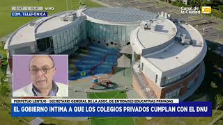 El Gobierno intima a que los colegios privados cumplan con el DNU en Hoy Nos Toca a las Ocho [upl. by Atirrehs]