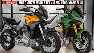 BEST 2024 MOTO GUZZI V100 STELVIO VS V100 MANDELLO Two extraordinary cruiser motorbikes from Italy [upl. by Ecinahs314]