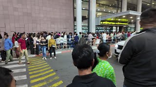 Phnom Penh Airport Before Takeoff The Colorful Crowd CheckIn [upl. by Fatimah]