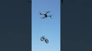 Massive delivery drone lifts a mountain bike 🪂 DJI FlyCart 30 🎬 GDtoo [upl. by Assertal670]