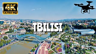 Tbilisi Georgia In 4K By Drone  Amazing View Of Tbilisi Georgia [upl. by Oelak]