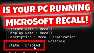 Check If Windows Recall Is Active amp How To DISABLE Recall Snapshots In 24H2 Update [upl. by Avilla]