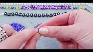 Tutorial Miyuki Netting Base Collana  Bracciale Flora [upl. by Nordek]