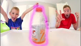 HOW TO BOTTLE FLIP  Father amp Son [upl. by Janeen38]