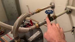 Replacing the connection lines on a hot water heater [upl. by Wycoff]