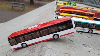 Toy Cars Slide Dlan Play Sliding Cars Video BUSES [upl. by Dachia]