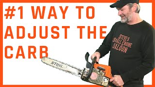 CORRECT WAY To Adjust Or Tune The Carburetor On A Chainsaw StepbyStep [upl. by Nylahsoj]