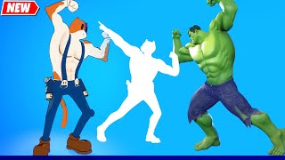 Hulk doing Meowscles Emote What happens if Fortnite 21 [upl. by Milman834]