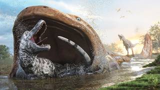 RIVER DRAGON EATS DINOS WHOLE  Life Of A Salamander  Path Of Titans [upl. by Trabue]