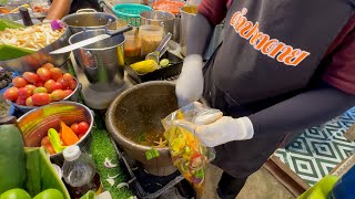 30 Minute Wait For This Thai Spicy Salmon Sashimi Salad  Street Food In Thailand [upl. by Mcculloch]