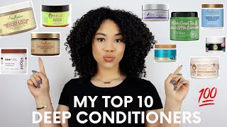 My TOP 10 Deep Conditioners For Ultimate Moisture [upl. by Denna]