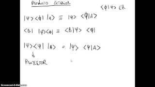 50 Introducción a la Mecánica Cuántica  Producto exterior y Proyector [upl. by Lorak640]