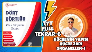 6HÜCRENİN YAPISIHÜCRE ZARIORGANELLER1 full tekrar TYT biyoloji ibrahimdem [upl. by Yenahc]