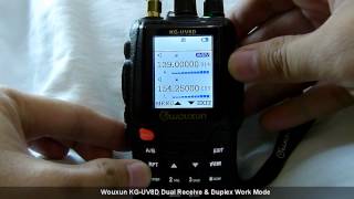 Wouxun KGUV8D Dual Receive amp Duplex Work Mode [upl. by Moreno]