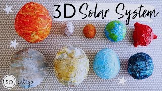 How to Make Paper Mache Planets  3D Solar System Crafts for Kids [upl. by Laurette]