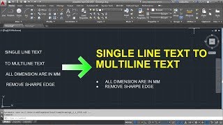 AutoCAD Single Line Text to Multiline Text [upl. by Notsud20]