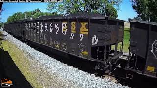 CSX 3083 leads a coal train in Shenandoah Junction WV [upl. by Doble432]