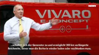 Opel Vivaro eConcept ElektroTransporter mit über 400 km Reichweite [upl. by Jamill121]