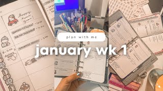 2024 Plan With Me January Week 1  Filofax Planner  Hobonichi Mega Weeks [upl. by Eenwahs7]