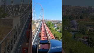 MASSIVE Launch Roller Coaster in TURKEY 🕌 fyp rollercoaster [upl. by Ahsirkal]