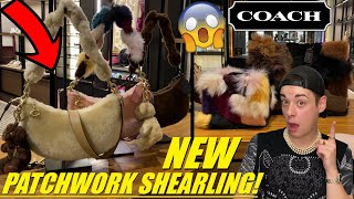 ITS SO FLUFFY   COACH UNBOXING  ROGUE 20 IN SHEARLING PATCHWORK [upl. by Noelle]