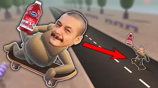 CRANBERRY JUICE GUY GOES SKATEBOARDING Turbo Dismount [upl. by Adnauqal]