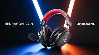 Redragon ICON Virtual 71 OverEar Gaming Headset UNBOXING [upl. by Hathcock]