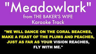 quotMeadowlarkquot from The Bakers Wife  Karaoke Track with Lyrics on Screen [upl. by Emmons279]