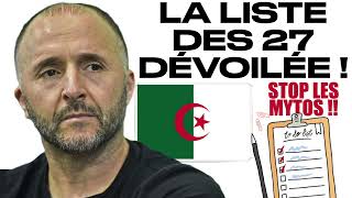 STOP MENSONGE ET FAKE NEWS SUR BELMADI 🔥 La liste des 27 joueurs de lAlgérie dévoilée  🇩🇿 [upl. by Shermie]