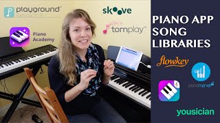 Comparing Piano App Song Libraries Piano Marvel Tomplay flowkey Skoove Yousician and more [upl. by Truda383]