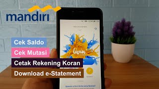 Cara Cek Saldo Mutasi Cetak Rekening Koran amp Download eStatement di Livin by Mandiri [upl. by Alfi567]