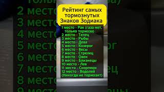 Рейтинг самых тормознутых знаков зодиака гороскоп гороскопы астрология знакизодиака психология [upl. by Silbahc]