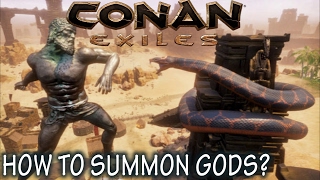 CONAN EXILES  SUMMONING AVATAR GODS TUTORIAL GUIDE  How to spawn GODS [upl. by Bledsoe]