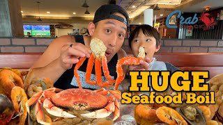 Seafood boil MUKBANG Huge Seafood feast at the Crab Shack [upl. by Niwrad271]