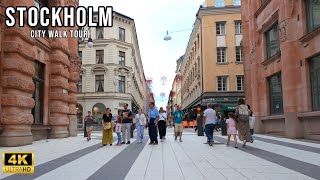 Stockholm Sweden 🇸🇪  CITY WALK  DROTTNINGGATAN  4K [upl. by Llenreb]