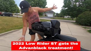 Im Installing the Advanblack tour pack on my Harley Low Rider ST [upl. by Gaulin]