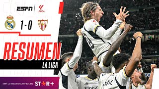 ¡GOLAZO DE MODRIC Y VICTORIA AGÓNICA DEL LÍDER  Real Madrid 10 Sevilla  RESUMEN [upl. by Aliuqaj585]