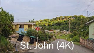 Driving in Barbados  Exploring St John 4K [upl. by Sudaorb]