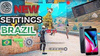 Perfect Settings  HUD ⚙️🇧🇷 IPhone 📱 8 8 Plus 11 11 pro 12 12Pro  Free Fire Highlights 🔥🔫 [upl. by Nerak]